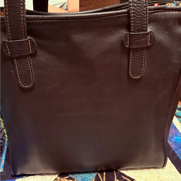 Consuela Retired Black Tote with Peacock Colorful Floral Embroidery - Picture 3 of 7